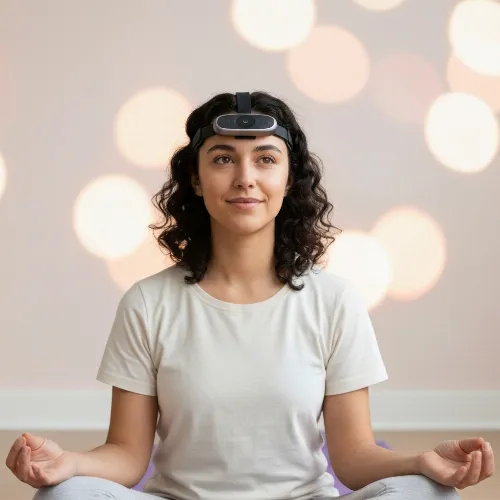 Person using a Biofeedback Device